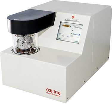 Safematic CCU-010 coater family: Carbon thread head CT-010. Compact coating unit CCU-010 with carbon thread head.