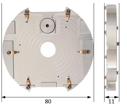 Safematic CCU-010 coater family: Slides Stage ST-010. Dimensions.